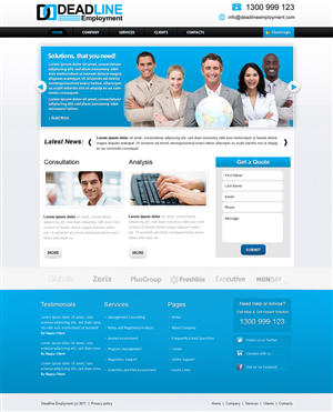 Diseño Web por Kreative Ideaz para DEADLINE SECURITY PTY LTD | Diseño: #362660