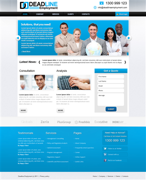Diseño Web por Kreative Ideaz para DEADLINE SECURITY PTY LTD | Diseño: #363053
