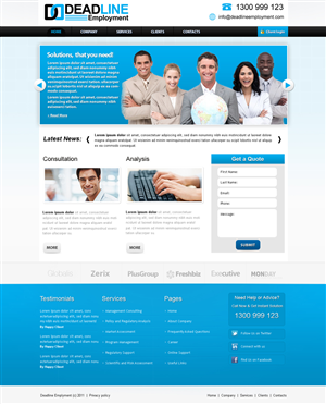 Web-Design von Zainab Enterprises für DEADLINE SECURITY PTY LTD | Design #366607