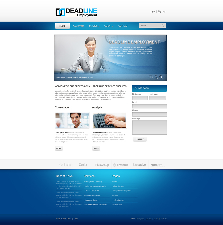 Diseño Web por dragnoir para DEADLINE SECURITY PTY LTD | Diseño #364936