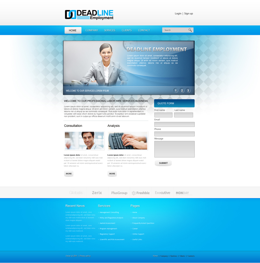Web Design by dragnoir for DEADLINE SECURITY PTY LTD | Design #366049
