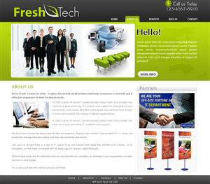 Wordpress Design by webxvision for Fresh Tech Ltd | Design: #372931