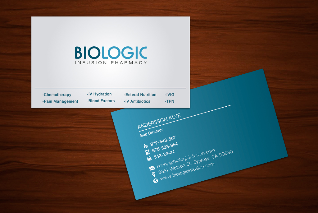 Business Card Design by silviaer for Biologic Infusion | Design #1751442