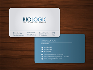 Visitenkarten-Design von silviaer für Biologic Infusion | Design #1751524