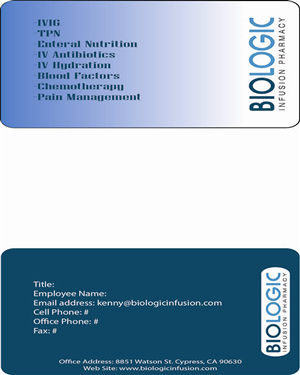 Business Card Design by o_mi_kami for Biologic Infusion | Design: #1752854