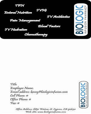 Business Card Design by o_mi_kami for Biologic Infusion | Design: #1752937