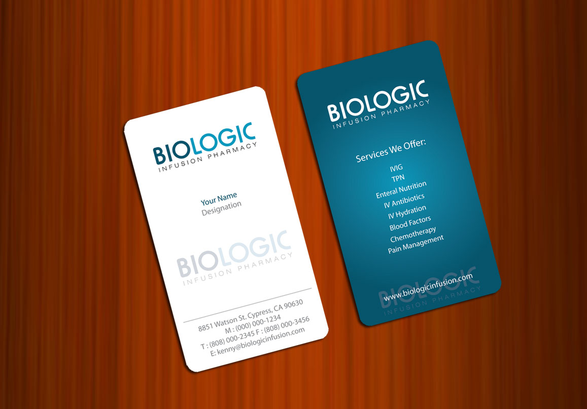 Business Card Design by asimali for Biologic Infusion | Design #1751293