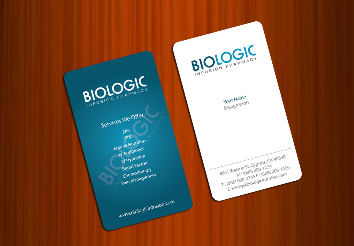 Business Card Design by asimali for Biologic Infusion | Design #1751295