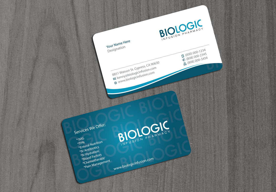 Business Card Design by asimali for Biologic Infusion | Design #1751302
