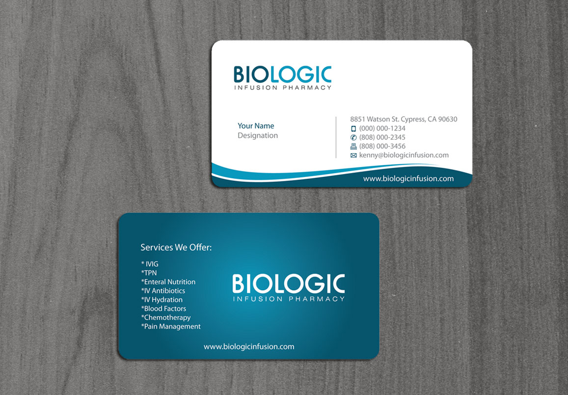 Business Card Design by asimali for Biologic Infusion | Design #1751306