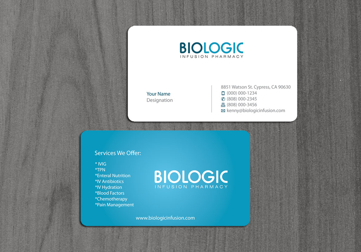 Business Card Design by asimali for Biologic Infusion | Design #1751310