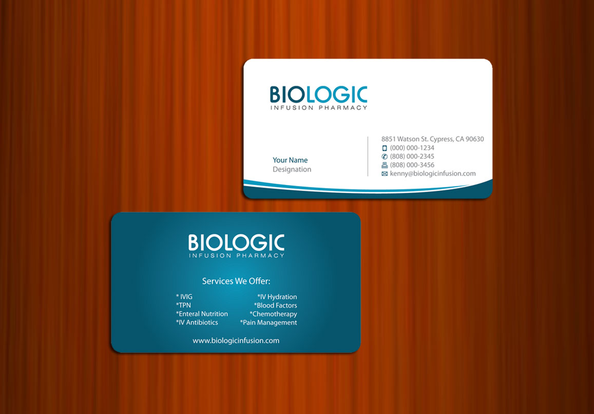 Business Card Design by asimali for Biologic Infusion | Design #1751312