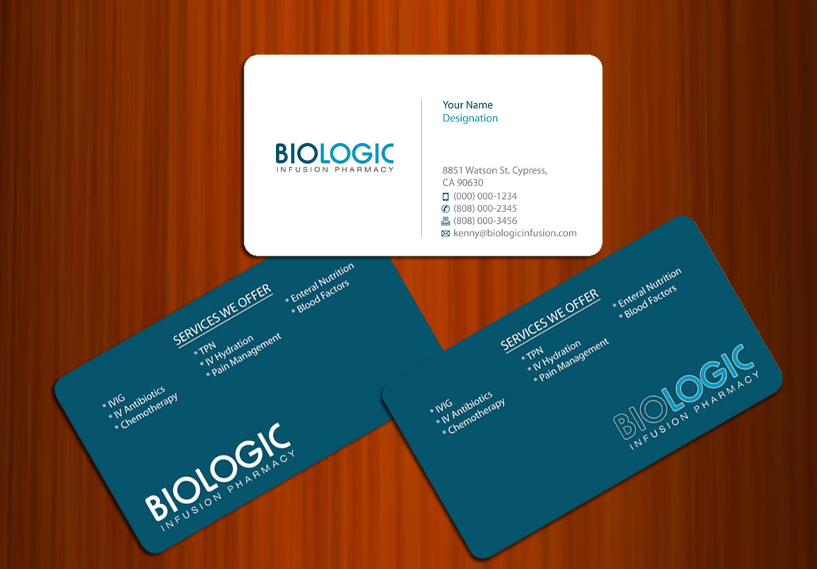 Business Card Design by asimali for Biologic Infusion | Design #1751314