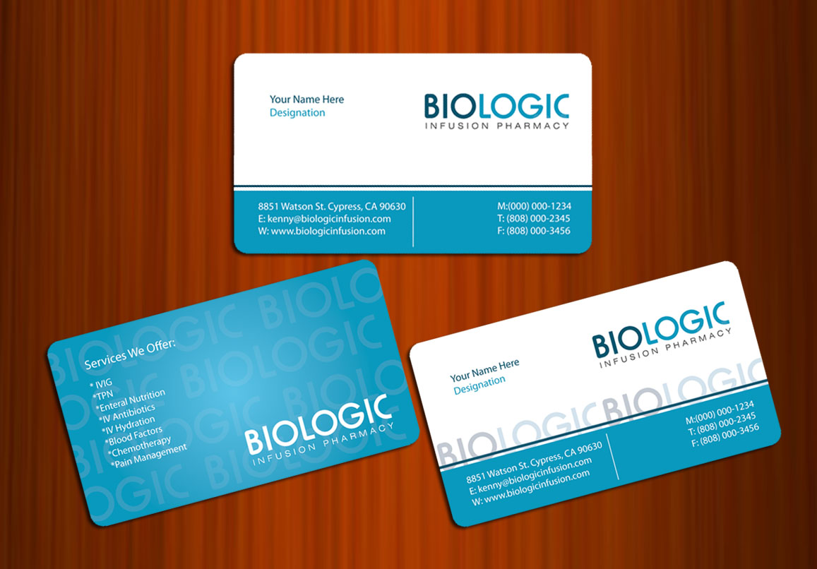 Business Card Design by asimali for Biologic Infusion | Design #1751318