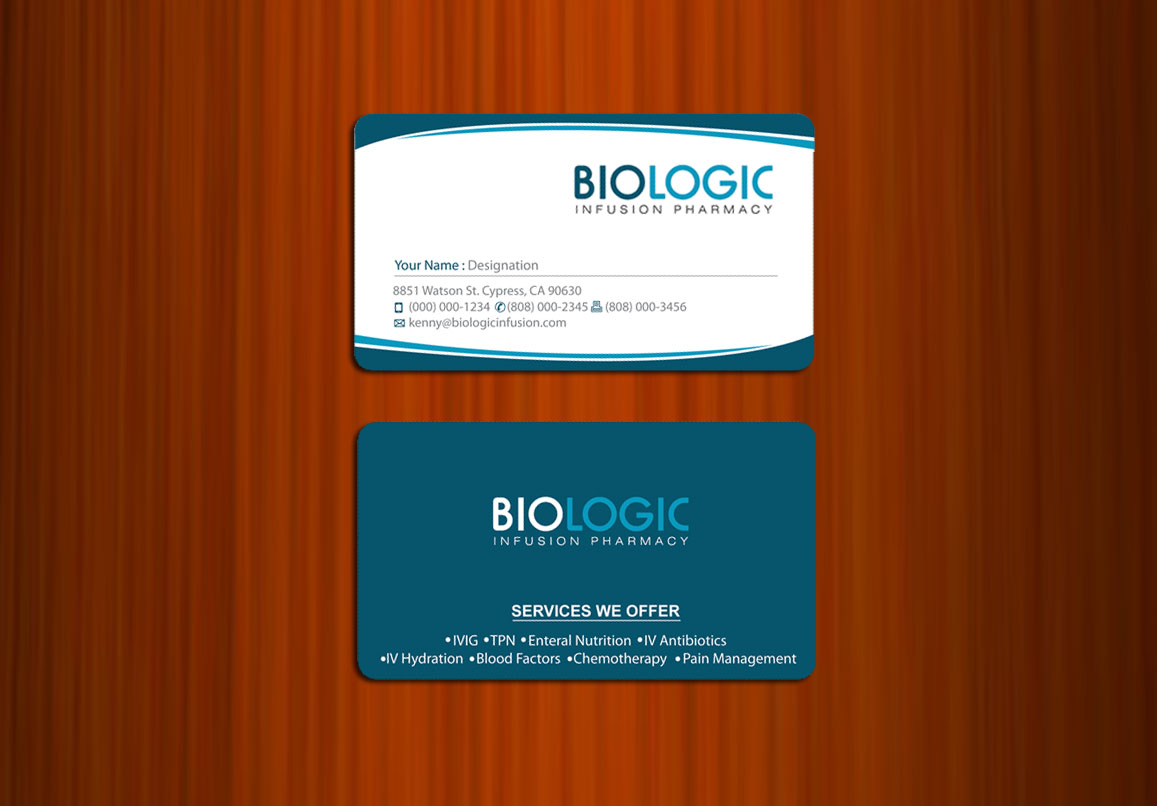 Business Card Design by asimali for Biologic Infusion | Design #1756657