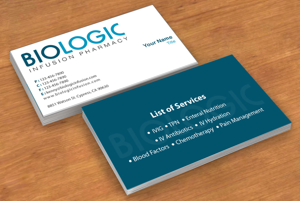 Business Card Design by Sbss for Biologic Infusion | Design #1750087