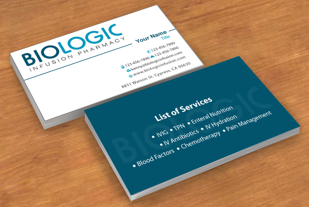 Visitenkarten-Design von Sbss für Biologic Infusion | Design #1750092