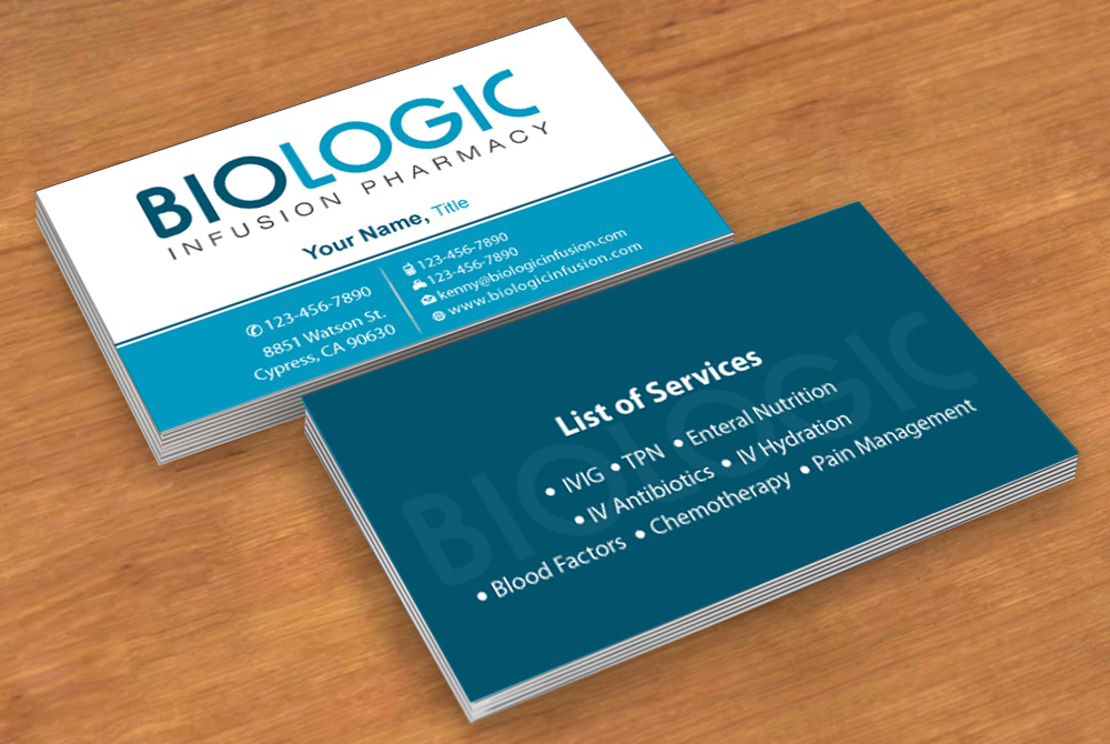 Business Card Design by Sbss for Biologic Infusion | Design #1750099