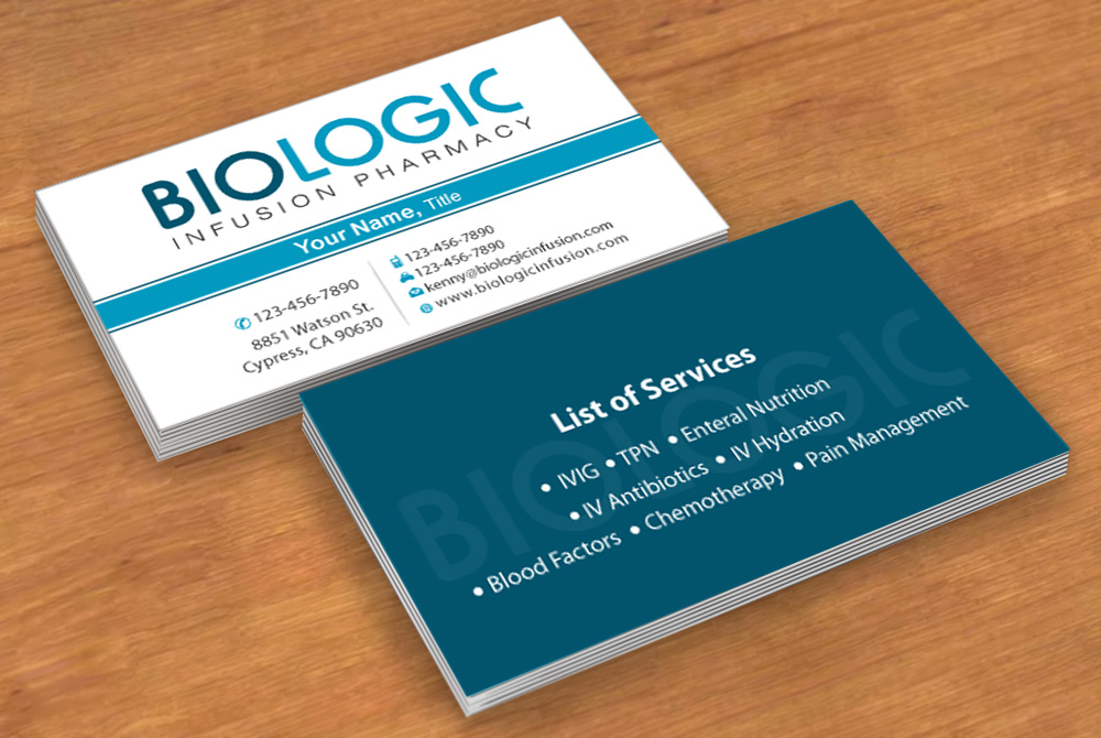 Business Card Design by Sbss for Biologic Infusion | Design #1750138