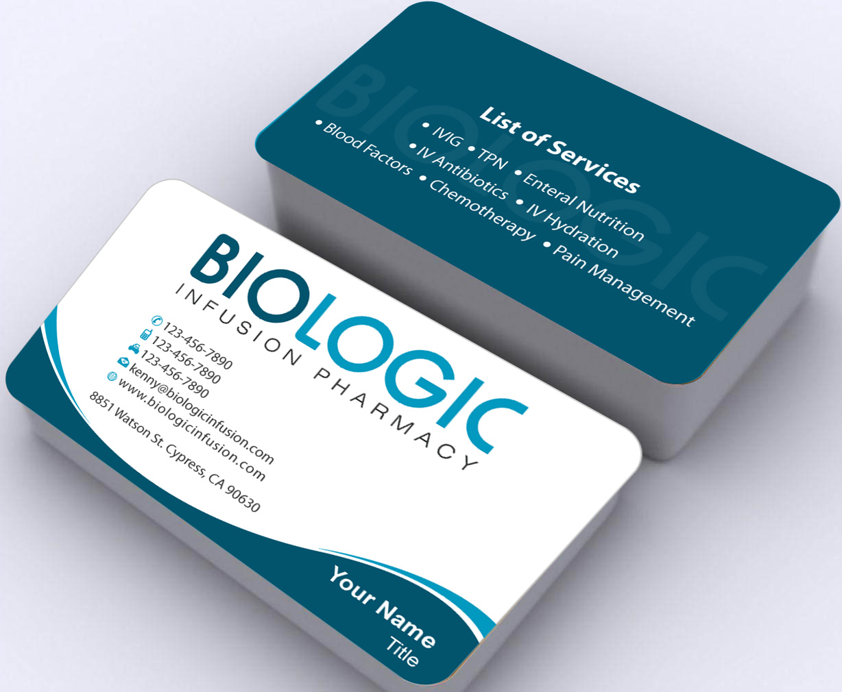 Business Card Design by Sbss for Biologic Infusion | Design #1750154