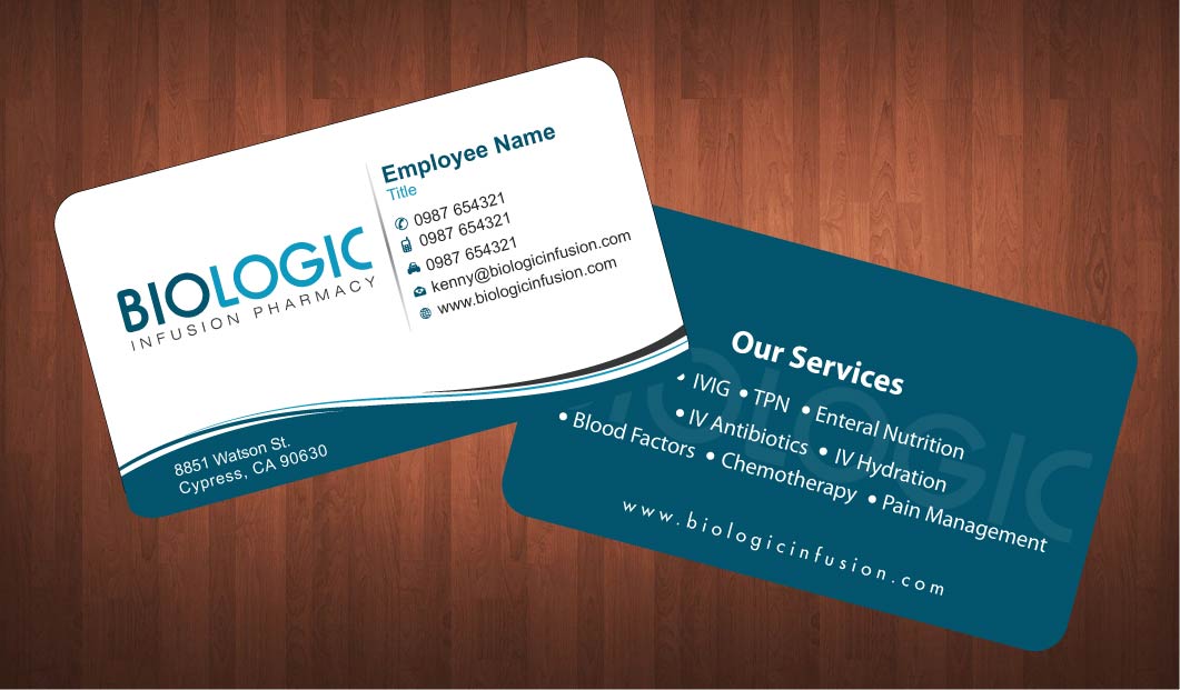 Business Card Design by Sbss for Biologic Infusion | Design #1752273