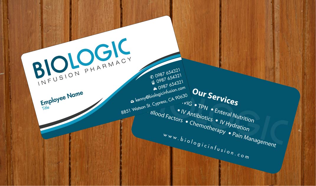 Business Card Design by Sbss for Biologic Infusion | Design #1752374