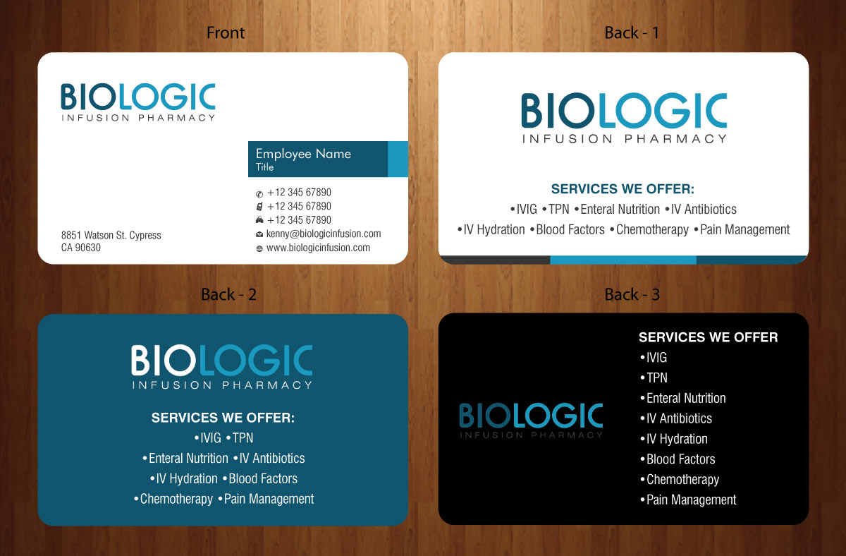 Business Card Design by Sbss for Biologic Infusion | Design #1752404
