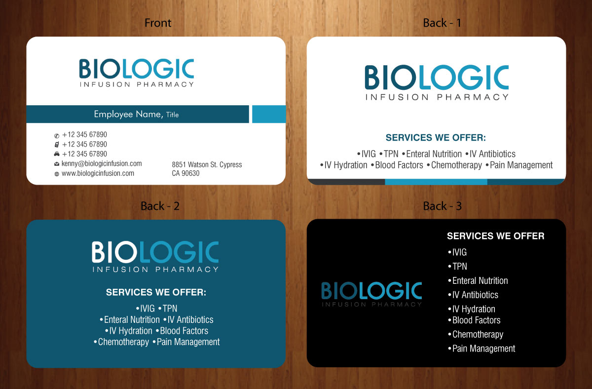 Business Card Design by Sbss for Biologic Infusion | Design #1752415