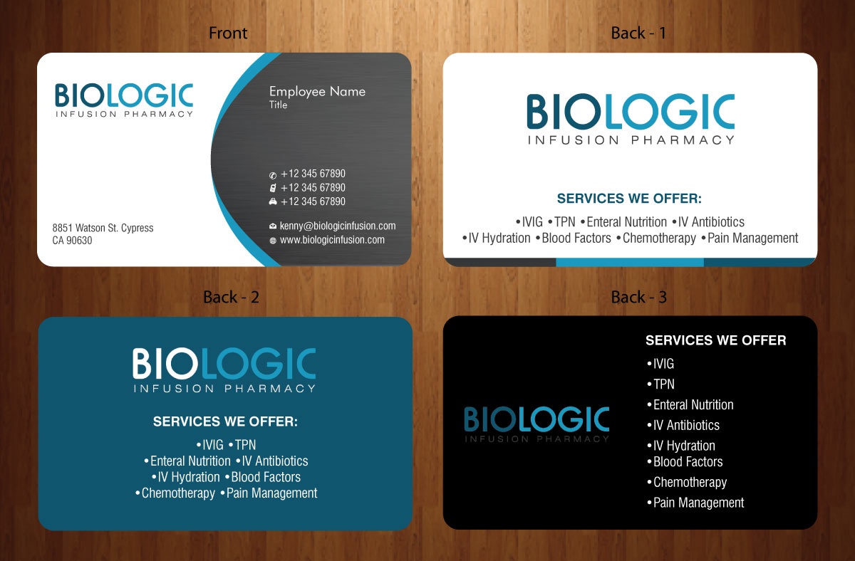 Business Card Design by Sbss for Biologic Infusion | Design #1752420