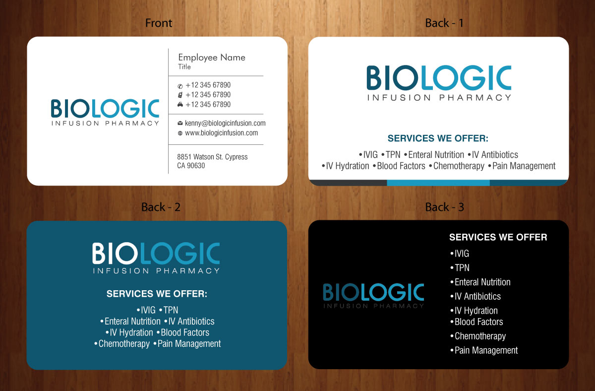 Business Card Design by Sbss for Biologic Infusion | Design #1752426