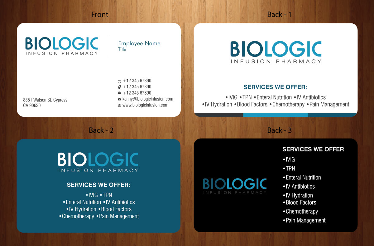 Business Card Design by Sbss for Biologic Infusion | Design #1752430