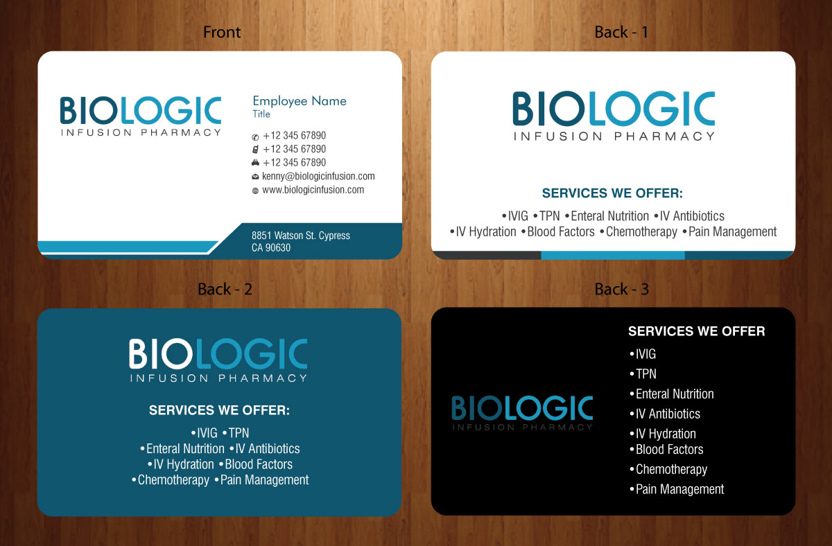 Business Card Design by Sbss for Biologic Infusion | Design #1752444