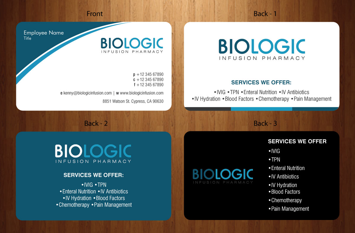 Business Card Design by Sbss for Biologic Infusion | Design #1752459