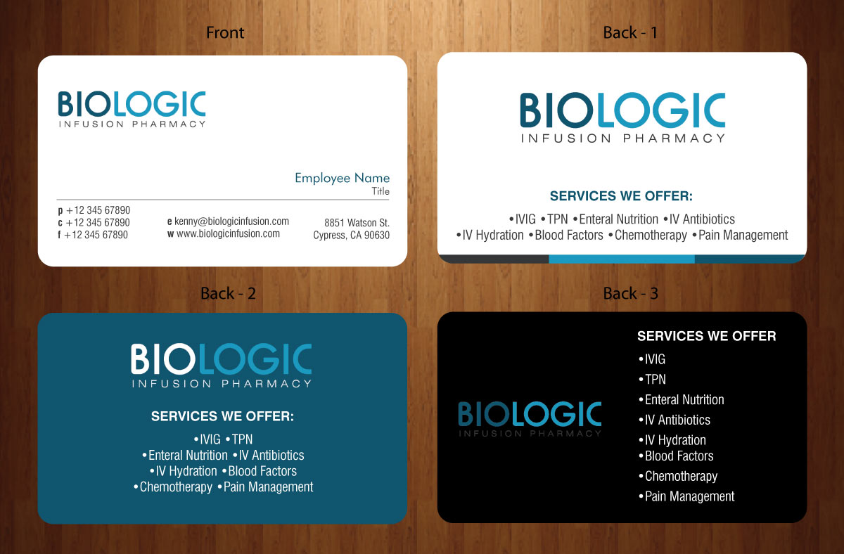 Business Card Design by Sbss for Biologic Infusion | Design #1752464