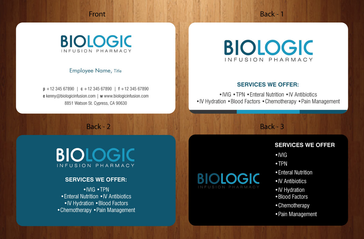 Business Card Design by Sbss for Biologic Infusion | Design #1752478