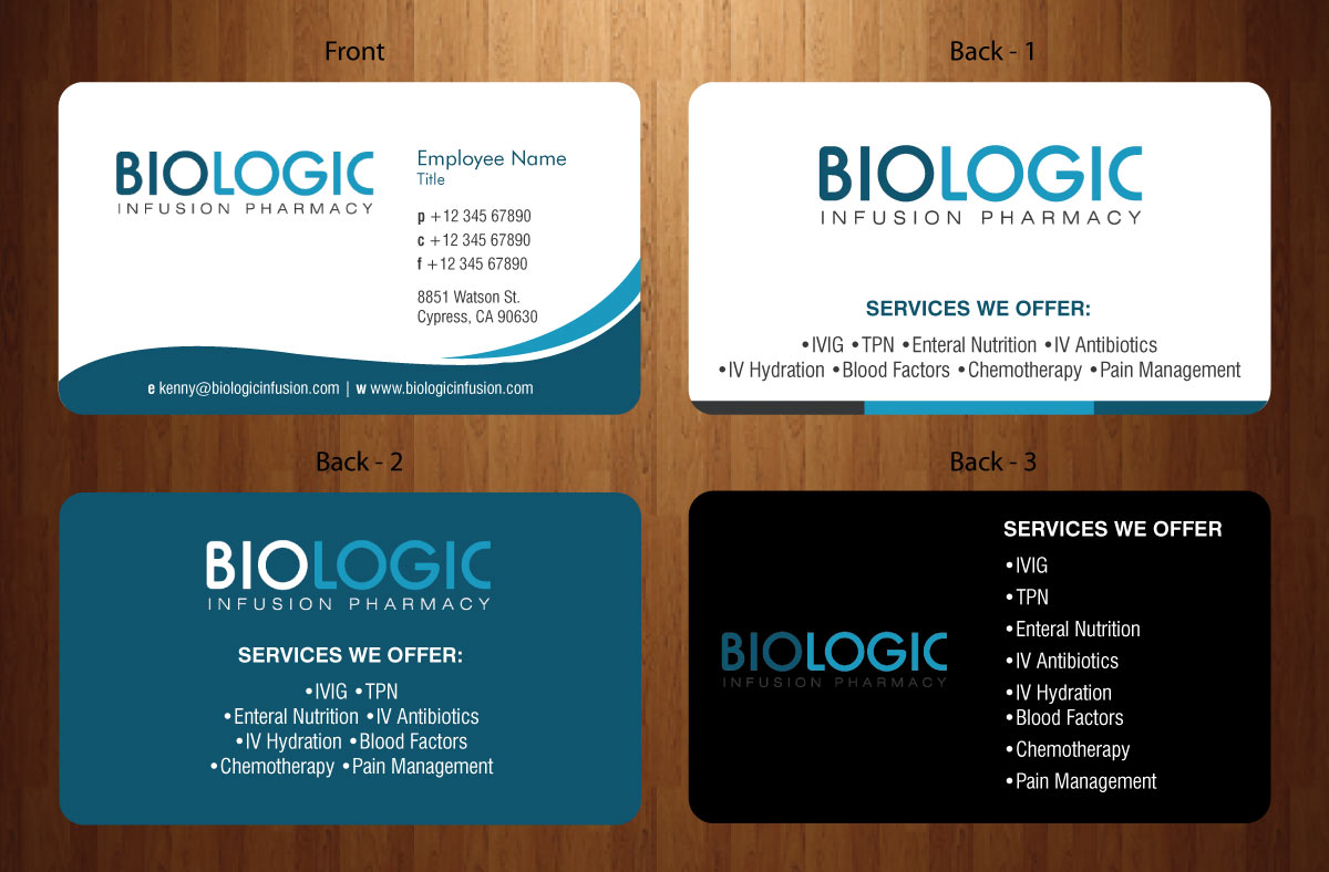 Business Card Design by Sbss for Biologic Infusion | Design #1752483
