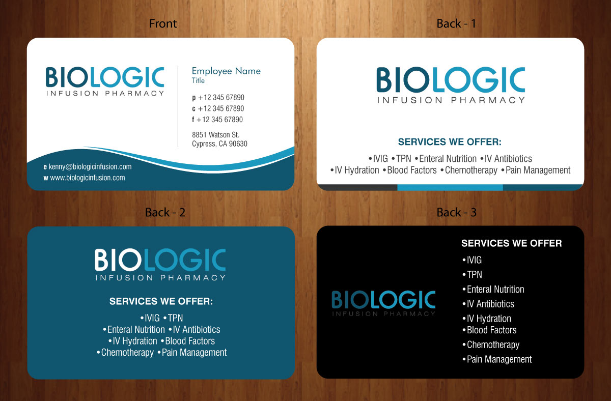Business Card Design by Sbss for Biologic Infusion | Design #1752488