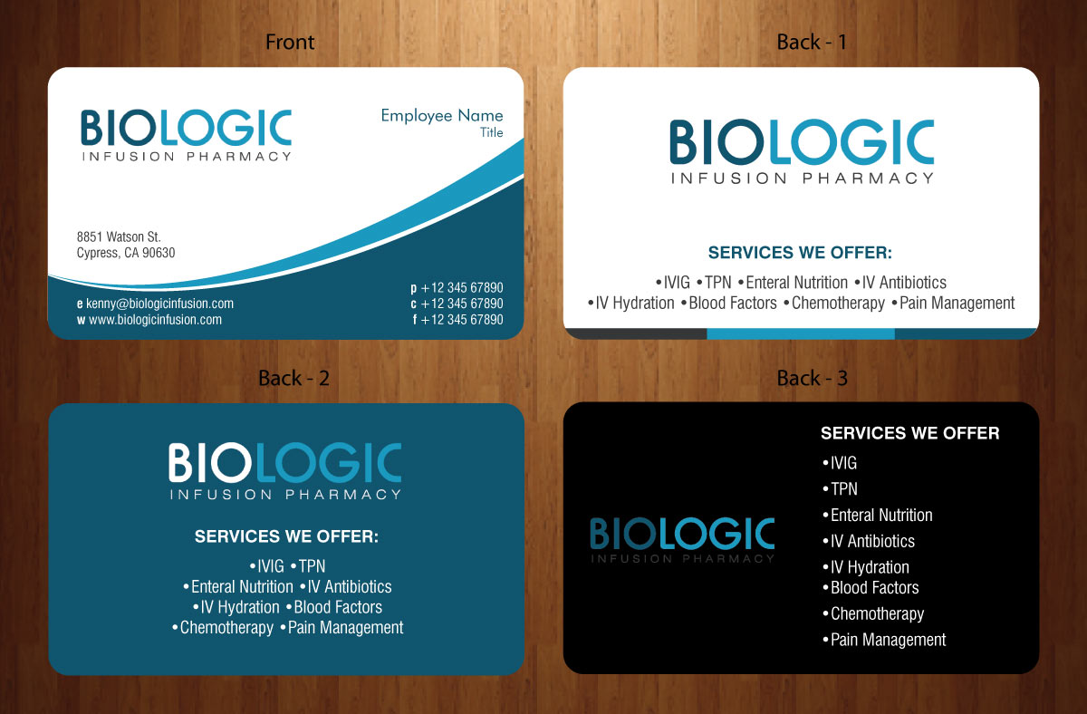 Business Card Design by Sbss for Biologic Infusion | Design #1752490