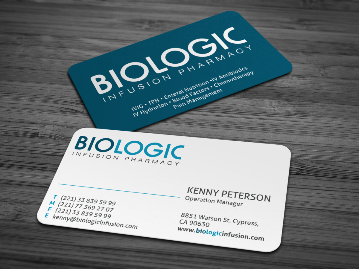 Business Card Design by HYPdesign for Biologic Infusion | Design #1748716