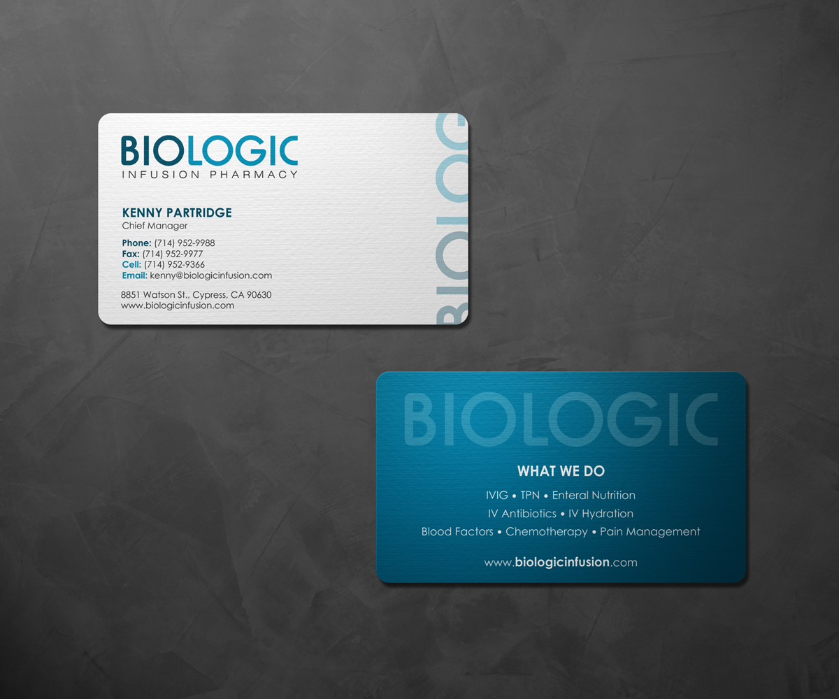 Business Card Design by logodentity for Biologic Infusion | Design #1757980