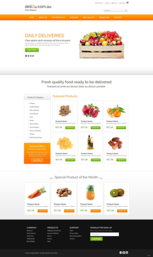 Web Design by pb for deli2u  | Design: #6740996
