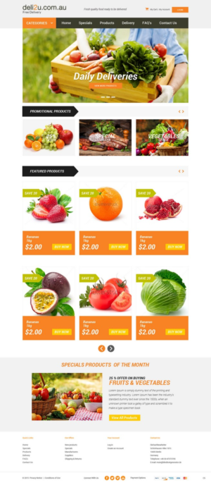 Web Design by pb for deli2u  | Design: #6747171