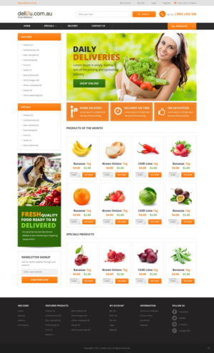 Web Design by pb for deli2u  | Design: #6749664