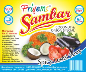Lentil and Vegetable Soup (Sambar) Product Label Design | Diseño de Etiqueta por Polina_pro