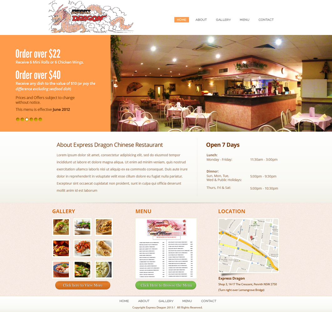 Diseño Web por WebRubiks para Express Dragon Chinese Restaurant | Diseño #1769070