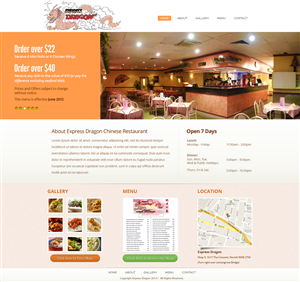 Web Design by WebRubiks for Express Dragon Chinese Restaurant | Design #1769070