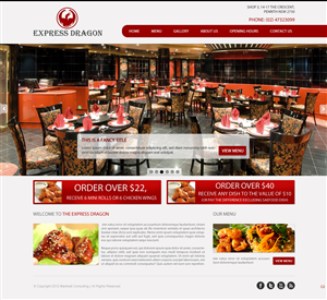 Web Design by pb for Express Dragon Chinese Restaurant | Design: #1758444
