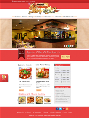 Web Design by Da Miracle for Express Dragon Chinese Restaurant | Design: #1814943