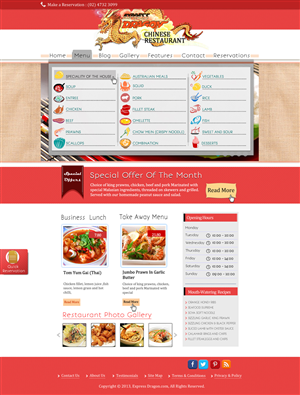Web Design by Da Miracle for Express Dragon Chinese Restaurant | Design: #1815028