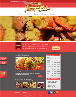 Web Design by Da Miracle for Express Dragon Chinese Restaurant | Design: #1851252